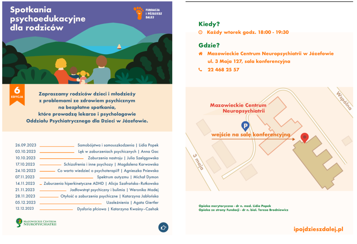 InfoGRAFIKA SPOTKANIA PSYCHOEDUKACYJNE DLA RODZICÓW